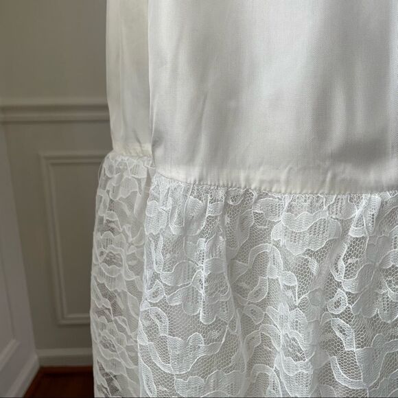 Vintage 80s Slip Betsy’s Things White Lace L - Picture 3 of 9